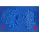 Odinė raktinė, Pagaminta Lietuvoje PSOGR1 Su Vyčiu, Mėlyna, Crazy horse