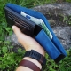 Lietuviška odinė piniginė P13K10V3 su Vyčiu, Mėlyna