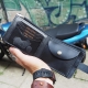 Lietuviška Motociklininkų odinė piniginė P13K10V1 užtrauktuku, su motociklu