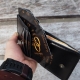 Lietuviška minimalistinė odinė piniginė P15K6V3 su Vyčiu, Juoda