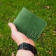 Lietuviškos odinės piniginės P13K4K su Gediminaičių stulpais, Žalia