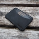 Lietuviška minimalistinė odinė kortelių piniginė MP3K3 Juoda