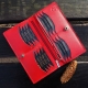 NR. 1 Lietuviška minimalistinė odinė piniginė su raudonu vidumi Su Vyčiu P1K6S1