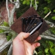 Lietuviškas odinis kortelių dėklas su Vyčiu K4 Rudas