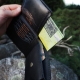 Lietuviška odinė rankų darbo vyriška piniginė su Vyčiu P13K10