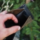 Lietuviška vyriška odinė piniginė su Vyčiu P13K4KS3 Popierinių kupiūrų skyrius užsegamas užtrauktuku