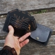 Lietuviška odinė vyriška piniginė su Vyčiu P13K4D su Vyčiu, Pilka Crazy horse, dėžutės tipo centinė