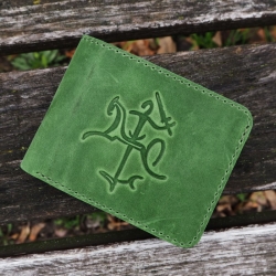 Lietuviškos odinės piniginės P13K4K su Vyčiu, Žalia