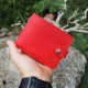 Lietuviška Raudona vyriška odinė piniginė su Vyčiu P13K4K