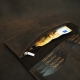 10 x 20 cm D1 Lietuviška odinė rankų darbo didelė piniginė su su Vyčiu D1K8 Tamsiai ruda