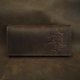 10 x 20 cm KDK16 Piniginė be monetų skyriaus su Vyčiu Tamsiai ruda