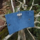 Odinė raktinė, Pagaminta Lietuvoje R1320 Su Vyčiu, Mėlynas odinis dėklas raktams