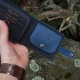 10 x 13 cm Lietuviška vyriška odinė piniginė su Vyčiu P13K10DS3LT su užtrauktuku, su Vyčiu, Mėlyna