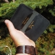 Lietuviška minimalistinė odinė kortelių piniginė K2 su Vyčiu