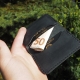 Lietuviška minimalistinė odinė kortelių piniginė K2 su Vyčiu