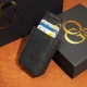 10 x 7,5 cm Odos Guru Dvigubas Modernus Lietuviškas iššokančių kortelių odinis dėklas piniginė su RFID apsauga su Vyčiu IK2