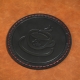10 cm Dvipusis apsiūtas apvalus natūralios vaškuotos crazy horse odos kavos padėkliukas Odos Guru