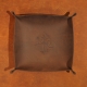 17 x 17 cm Odos Guru Lietuviškas odinis padėkliukas raktams su Vyčio įspaudu