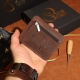 8,5 x 10,5 cm Odos Guru minimalistinė odinė piniginė su Vyčiu K3Z Maža kortelių piniginė su užtrauktuku