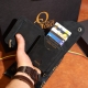 11 x 9 cm Moderni Lietuviška odinė piniginė su RFID iššokančių kortelių dėklu IK11x9k4mZp1uS, iššokančios kortelės RFID apsauga