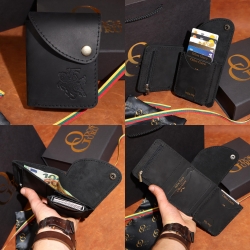 11 x 9 cm Moderni Lietuviška odinė piniginė su RFID iššokančių kortelių dėklu IK11x9k4mZp1uS, iššokančios kortelės RFID apsauga
