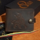 10 x 13 cm Jautis, K10ZS2 Odos Guru Lietuviška rankų darbo vyriška odinė piniginė su Jaučio įspaudu K7LMzSz