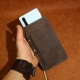 TD6 Telefono dėklas piniginė ant kaklo, prisegamas prie diržo - Odos Guru Pagaminta Lietuvoje