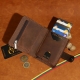 10,5 x 9 cm Moderni Lietuviška odinė piniginė su RFID iššokančių kortelių dėklu, su Vyčiu IK1mZK1uS