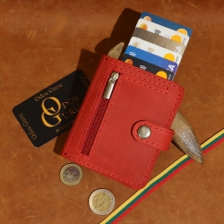 10,5 x 9 cm V11 Moderni Lietuviška odinė piniginė su RFID iššokančių kortelių dėklu IK1mZK4uS