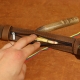 4cm Rankų darbo Lietuviškas vyriškas odinis diržas su Vyčiu, apsiūtas dvigubas D4A Rudas