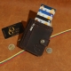 10,5 x 9 cm V11 Moderni Lietuviška odinė piniginė su RFID iššokančių kortelių dėklu, su Vyčiu IK1mZK4uS