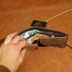 10 x 13 cm Odos Guru Lietuviška rankų darbo vyriška odinė piniginė su Vyčiu