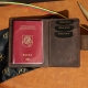 14,5 × 11 cm Odos Guru Lietuviškas Verslo klasės Paso dėklas piniginė, kelioninė odinė piniginė su Paso dėklu VKPDP1